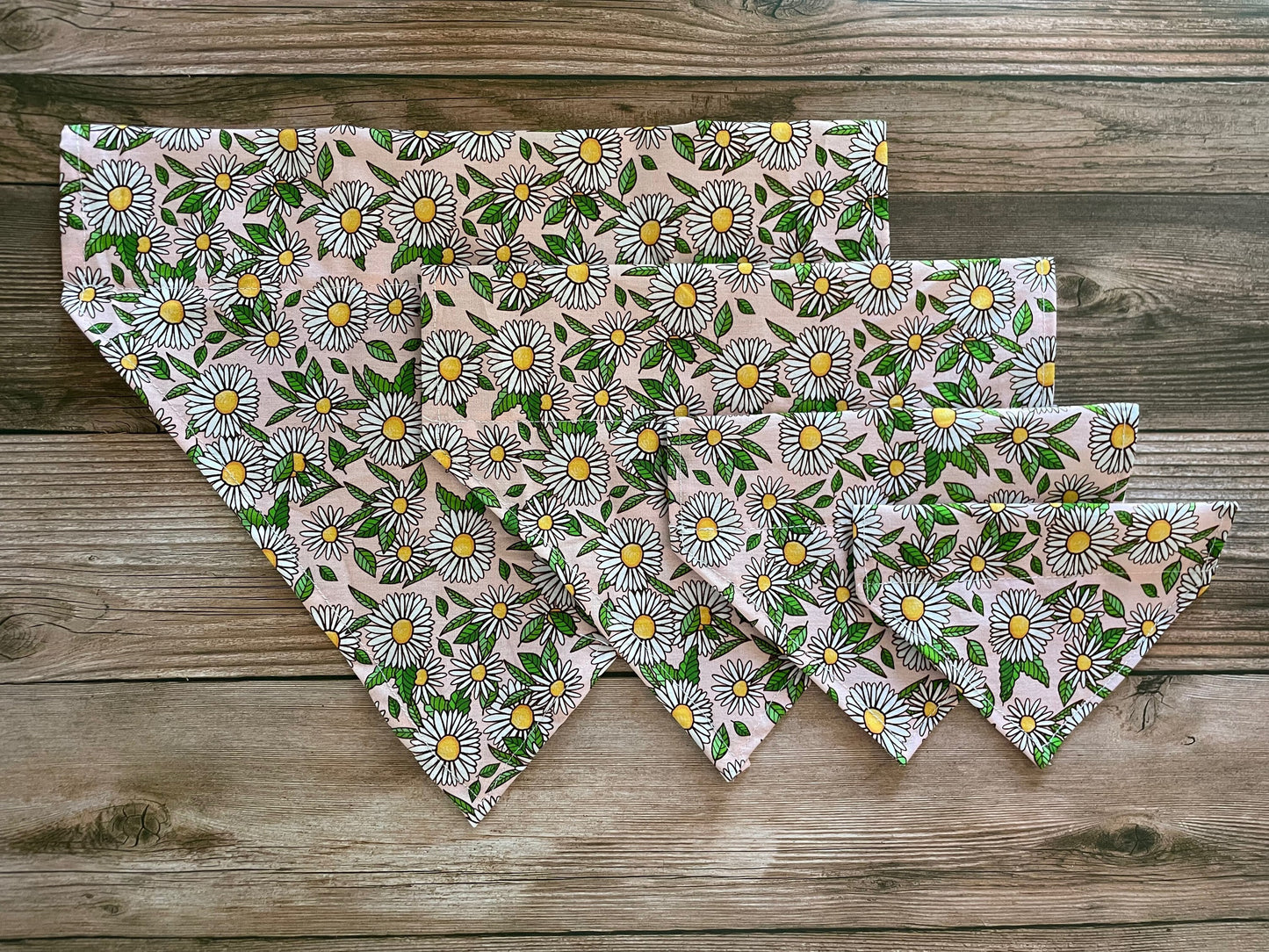Pink Ditsy Summer Flower Dog Bandana