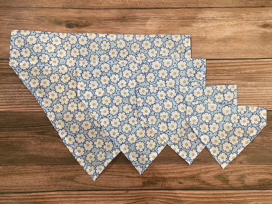 Blue Summer Flower Dog Bandana