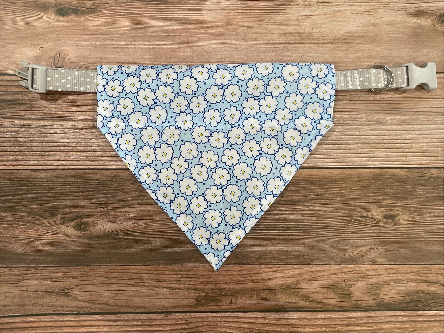 Blue Summer Flower Dog Bandana