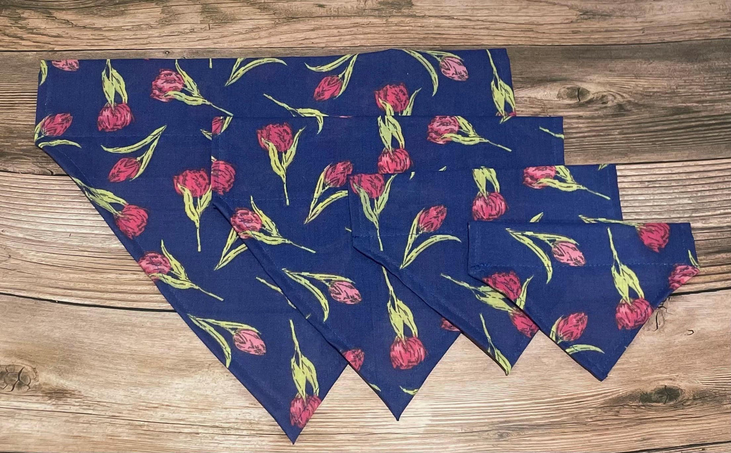 Tulip Field Floral Print Dog Bandana
