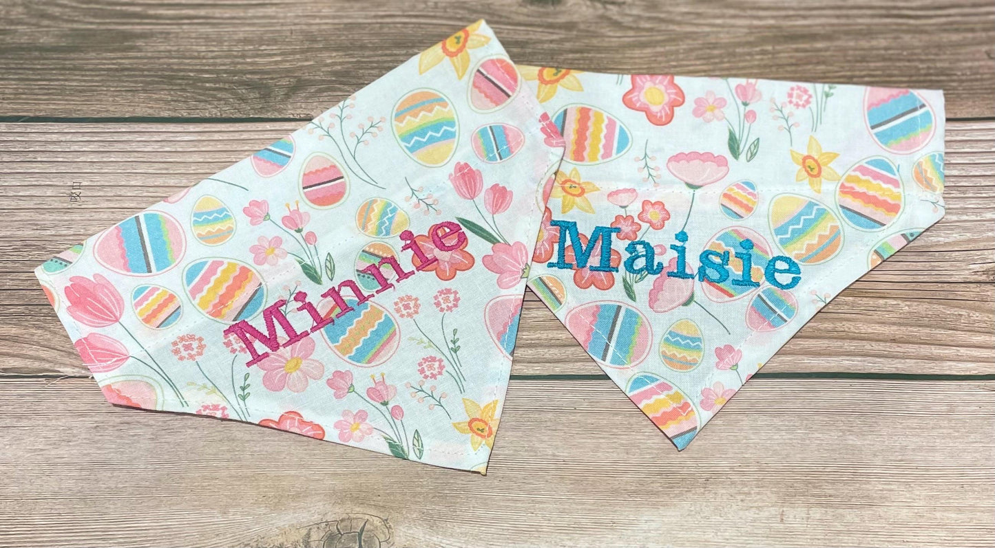 Personalised Easter and Spring Dog Bandana