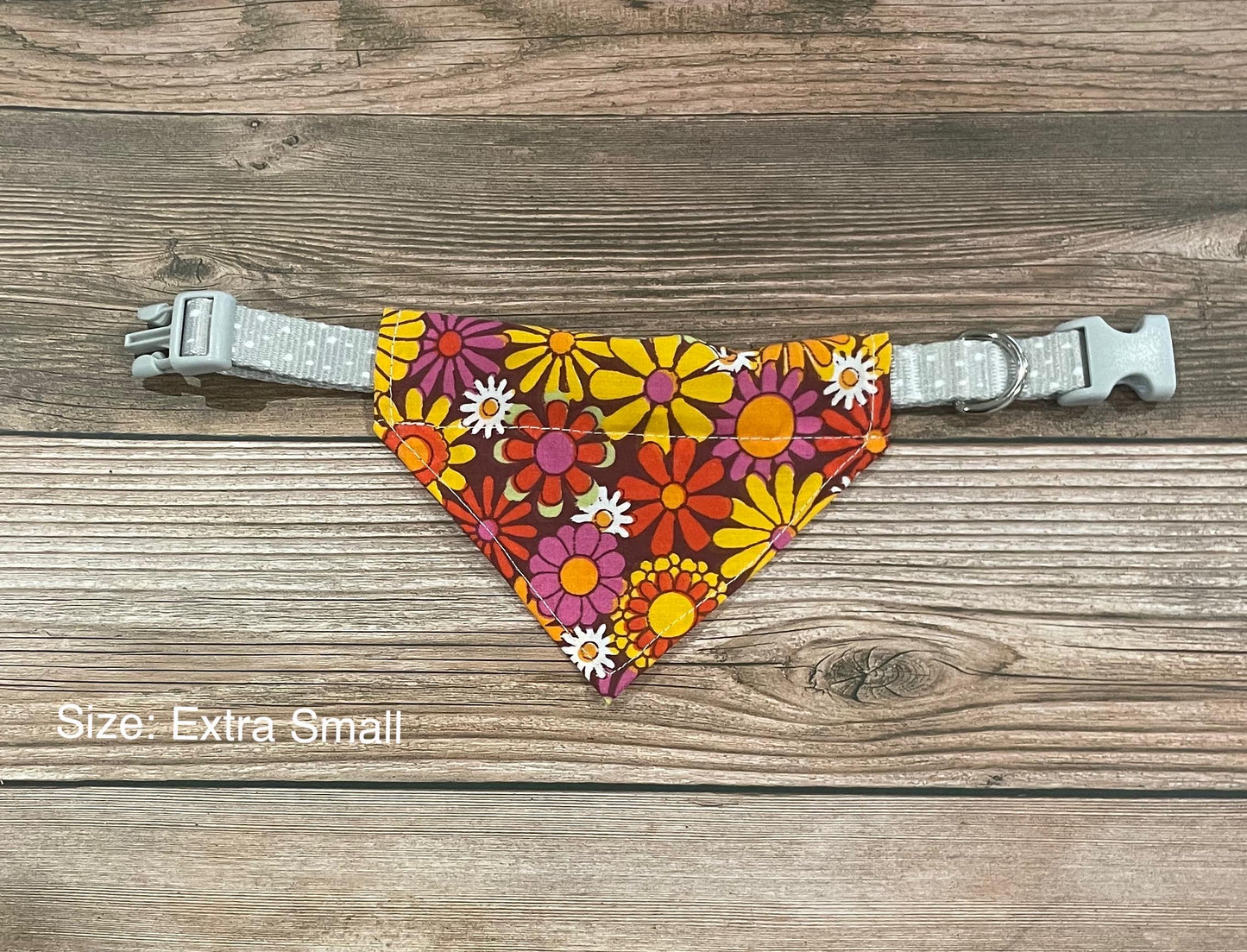Retro Floral Autumnal Print Dog Bandana