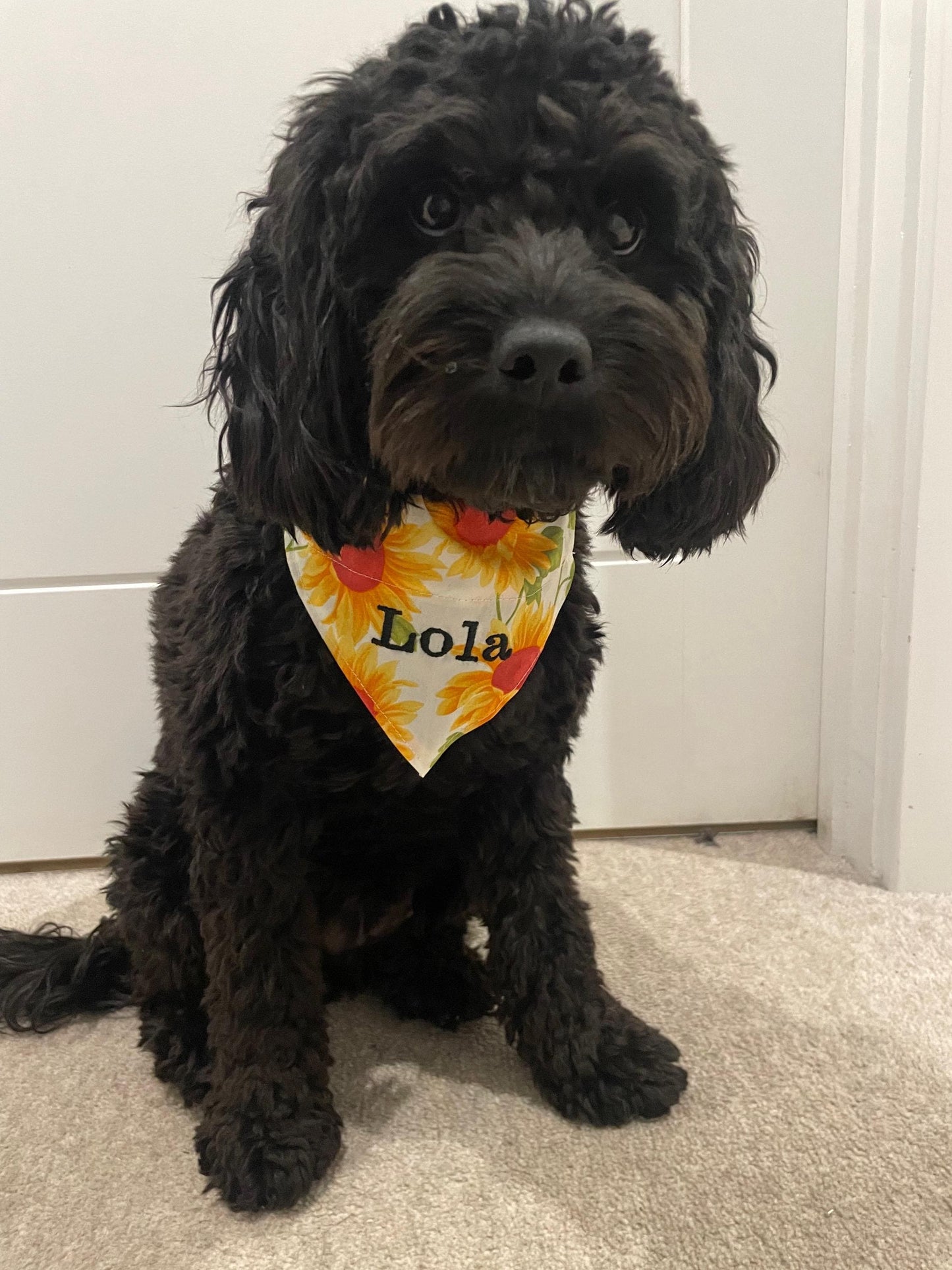 Personalised Sunflower Summer Print Bandana