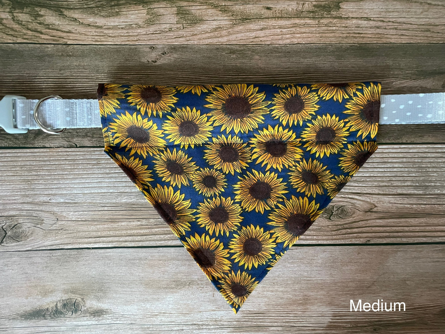 Summer Sunflower Navy Dog Bandana