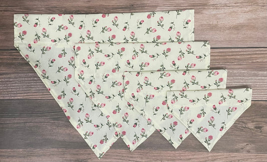 Rose Floral Print Dog Bandana