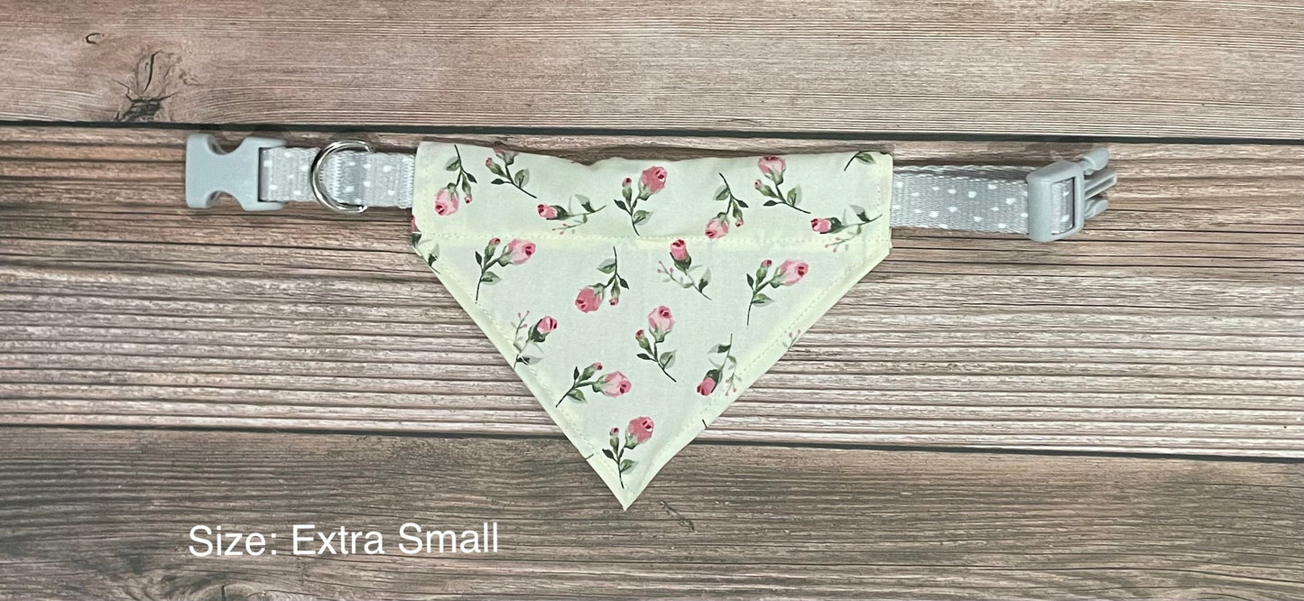 Rose Floral Print Dog Bandana