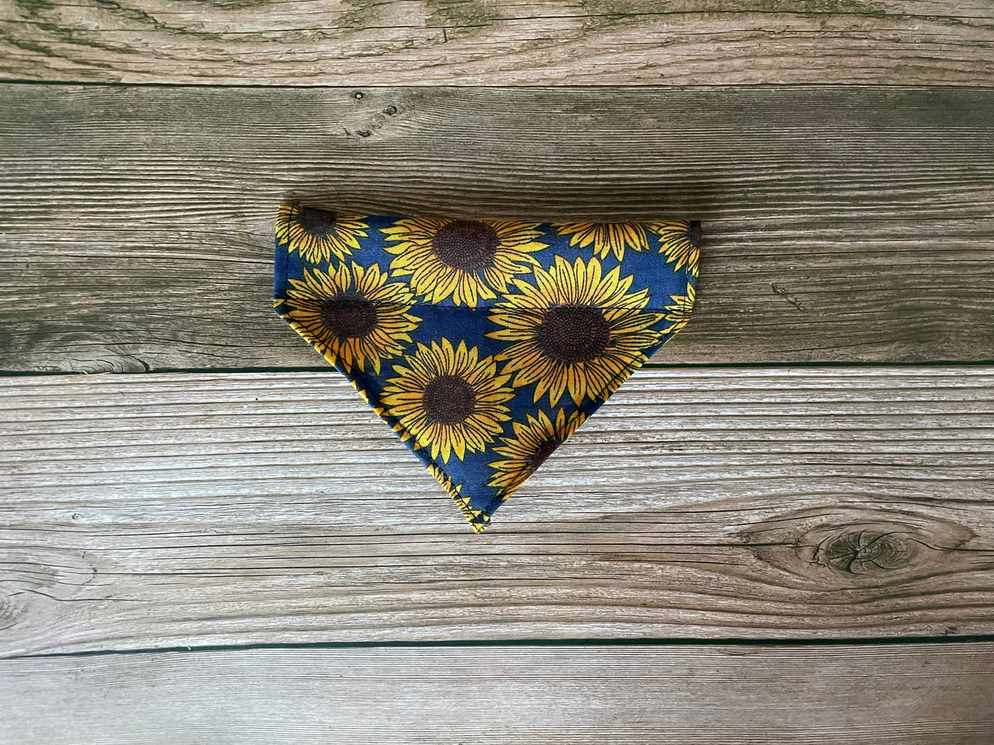 Summer Sunflower Navy Dog Bandana