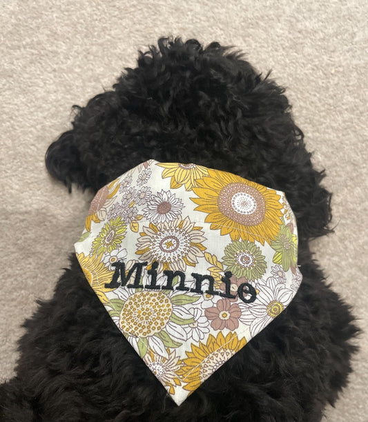 Personalised Sunflower Print Bandana