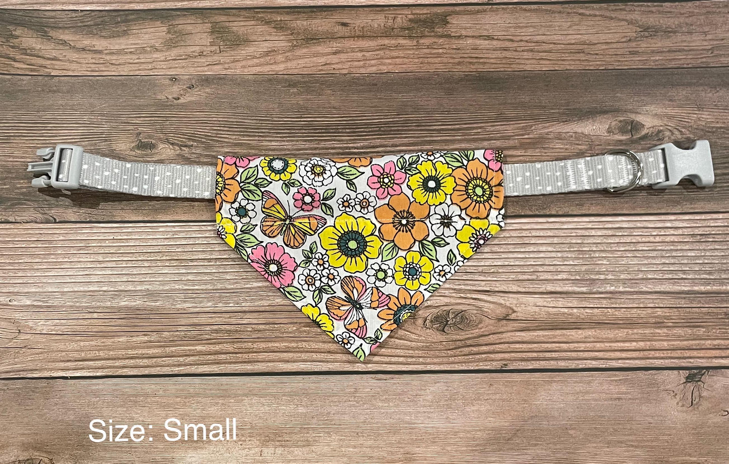 Butterfly Floral Print Dog Bandana